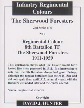 2007 Regimental Colours : The Sherwood Foresters (Nottinghamshire and Derbyshire Regiment) 2nd Series #4 Regimental Colour 8th Battalion TF 1911-1959 Back