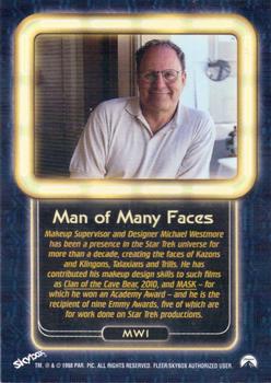 1998 SkyBox Star Trek Voyager Profiles - Makeup with Michael Westmore #MW1 Man of Many Faces Back