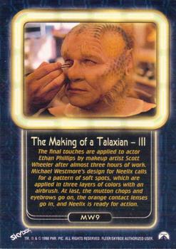 1998 SkyBox Star Trek Voyager Profiles - Makeup with Michael Westmore #MW9 The Making of a Talaxian - III Back
