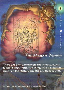1995 FPG James Warhola #1 The Mayan Demon Back
