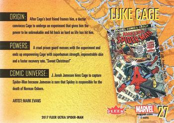 2017 Fleer Ultra Marvel Spider-Man #27 Luke Cage Back
