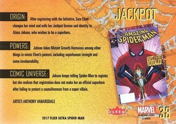2017 Fleer Ultra Marvel Spider-Man #38 Jackpot Back
