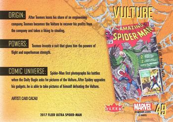 2017 Fleer Ultra Marvel Spider-Man #49 Vulture Back