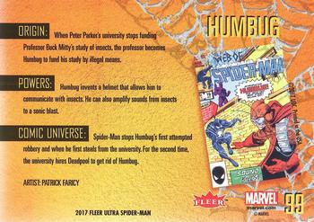 2017 Fleer Ultra Marvel Spider-Man #99 Humbug Back