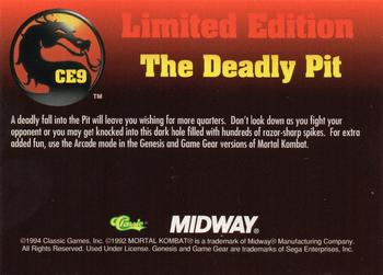 1994 Classic Mortal Kombat Series 1 - Collector's Edition #CE9 The Deadly Pit Back