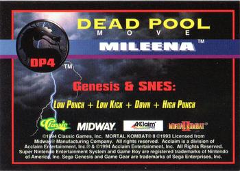 1994 Classic Mortal Kombat II - Dead Pool #DP4 Mileena Back