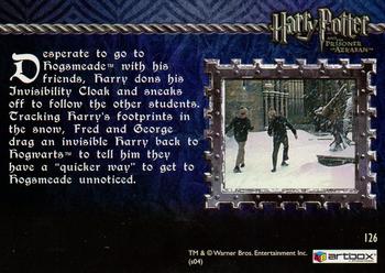 2004 ArtBox Harry Potter and the Prisoner of Azkaban Update Edition #126 Not Clever Enough Back
