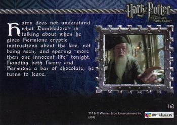 2004 ArtBox Harry Potter and the Prisoner of Azkaban Update Edition #163 Curious Thing, Time Back