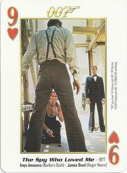 2004 James Bond 007 Playing Cards I #9♥ Anya Amasova / Barbara Bach / James Bond / Roger Moore Front