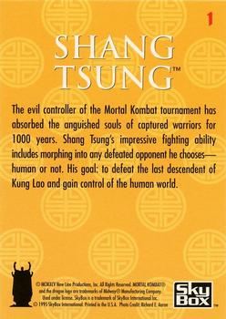 1995 SkyBox Mortal Kombat #1 Shang Tsung Back