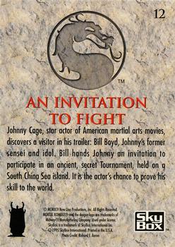 1995 SkyBox Mortal Kombat #12 An Invitation to Fight Back