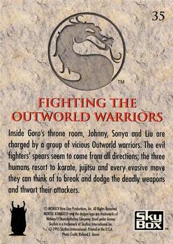 1995 SkyBox Mortal Kombat #35 Fighting the Outworld Warriors Back