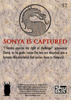 1995 SkyBox Mortal Kombat #57 Sonya Is Captured Back