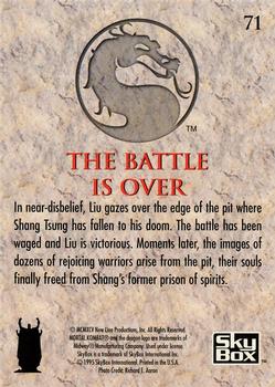 1995 SkyBox Mortal Kombat #71 The Battle Is Over Back