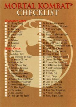 1995 SkyBox Mortal Kombat #90 Checklist Front