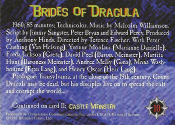 1995 Cornerstone Hammer Horror Series 1 #10 Brides of Dracula Back