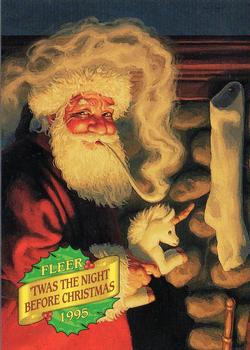 1995 Fleer Christmas - 'Twas the Night Before Christmas #6 The stump of a pipe he held tig Front