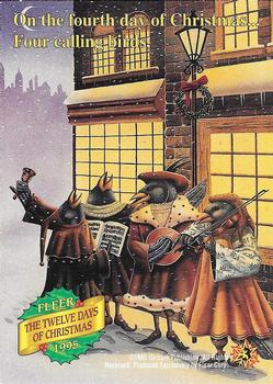 1995 Fleer Christmas - The Twelve Days of Christmas #3 On the third day of Christmas... Back