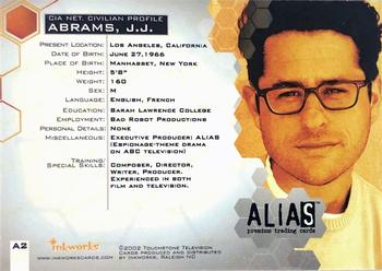 2002 Inkworks Alias Season 1 - Autographs #A2 J.J. Abrams Back