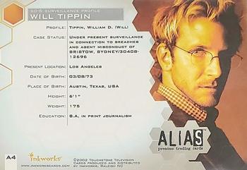 2002 Inkworks Alias Season 1 - Autographs #A4 Bradley Cooper Back