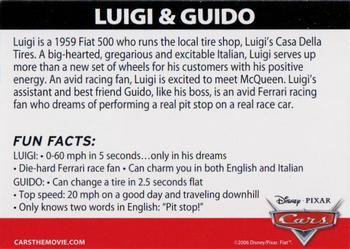 2006 Disney/Pixar Cars #8 Luigi & Guido Back
