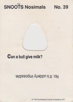 1989 Continental Candy Company Snoots #39 Bull Back