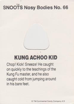 1989 Continental Candy Company Snoots #66 Kung Achoo Kid Back