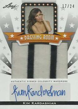 2011 Leaf Pop Century - Dressing Room Memorabilia Autographs #DR-KK2 Kim Kardashian Front