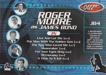 2002 Rittenhouse James Bond 40th Anniversary Preview #4 Roger Moore Back
