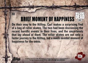 2017 Topps The Walking Dead Season 7 #30 Brief Moment Of Happiness Back