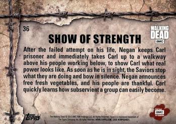 2017 Topps The Walking Dead Season 7 #36 Show Of Strength Back