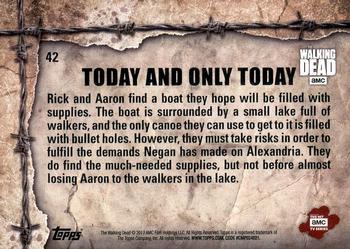 2017 Topps The Walking Dead Season 7 #42 Today And Only Today Back
