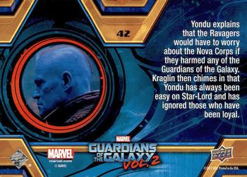 2017 Upper Deck Marvel Guardians of the Galaxy Vol. 2 #42 Tension in the Ranks Back