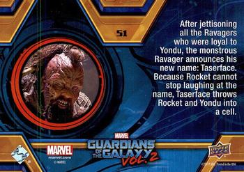 2017 Upper Deck Marvel Guardians of the Galaxy Vol. 2 #51 Taserface Back