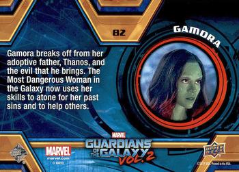 2017 Upper Deck Marvel Guardians of the Galaxy Vol. 2 #82 Gamora Back