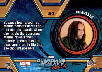 2017 Upper Deck Marvel Guardians of the Galaxy Vol. 2 #89 Mantis Back