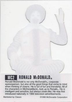 1996 Classic McDonald's - Cels #MC2 Ronald McDonald Back