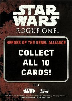 2017 Topps Star Wars Rogue One Series 2 - Heroes of the Rebel Alliance #HR-2 Jyn Erso Back