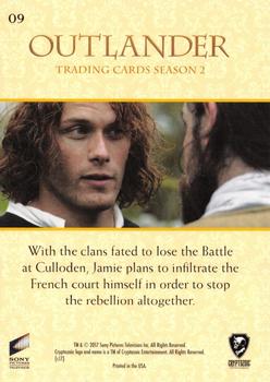 2017 Cryptozoic Outlander Season 2 #9 No Support for Charles's Cause Back