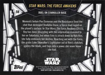 2017 Topps Star Wars 40th Anniversary - Green #58 Duel on Starkiller Base Back