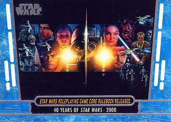 2017 Topps Star Wars 40th Anniversary - Blue #84 Star Wars Roleplaying Game Core Rulebook Released Front
