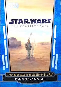 2017 Topps Star Wars 40th Anniversary - Blue #95 Star Wars Saga is Released on Blu-Ray Front