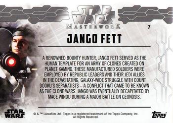 2017 Topps Star Wars Masterwork #7 Jango Fett Back