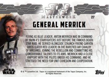 2017 Topps Star Wars Masterwork #27 General Merrick Back