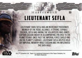 2017 Topps Star Wars Masterwork #33 Lieutenant Sefla Back