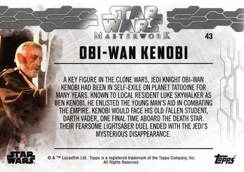 2017 Topps Star Wars Masterwork #43 Obi-Wan Kenobi Back