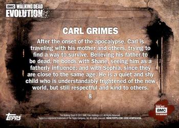 2017 Topps The Walking Dead: Evolution #8 Carl Grimes Back