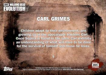 2017 Topps The Walking Dead: Evolution #9 Carl Grimes Back