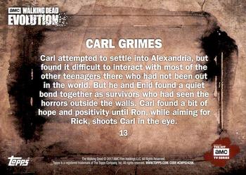 2017 Topps The Walking Dead: Evolution #13 Carl Grimes Back