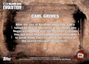 2017 Topps The Walking Dead: Evolution #14 Carl Grimes Back